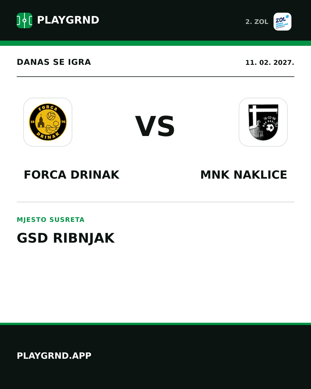 Instagram slika: Forca Drinak vs MNK Naklice