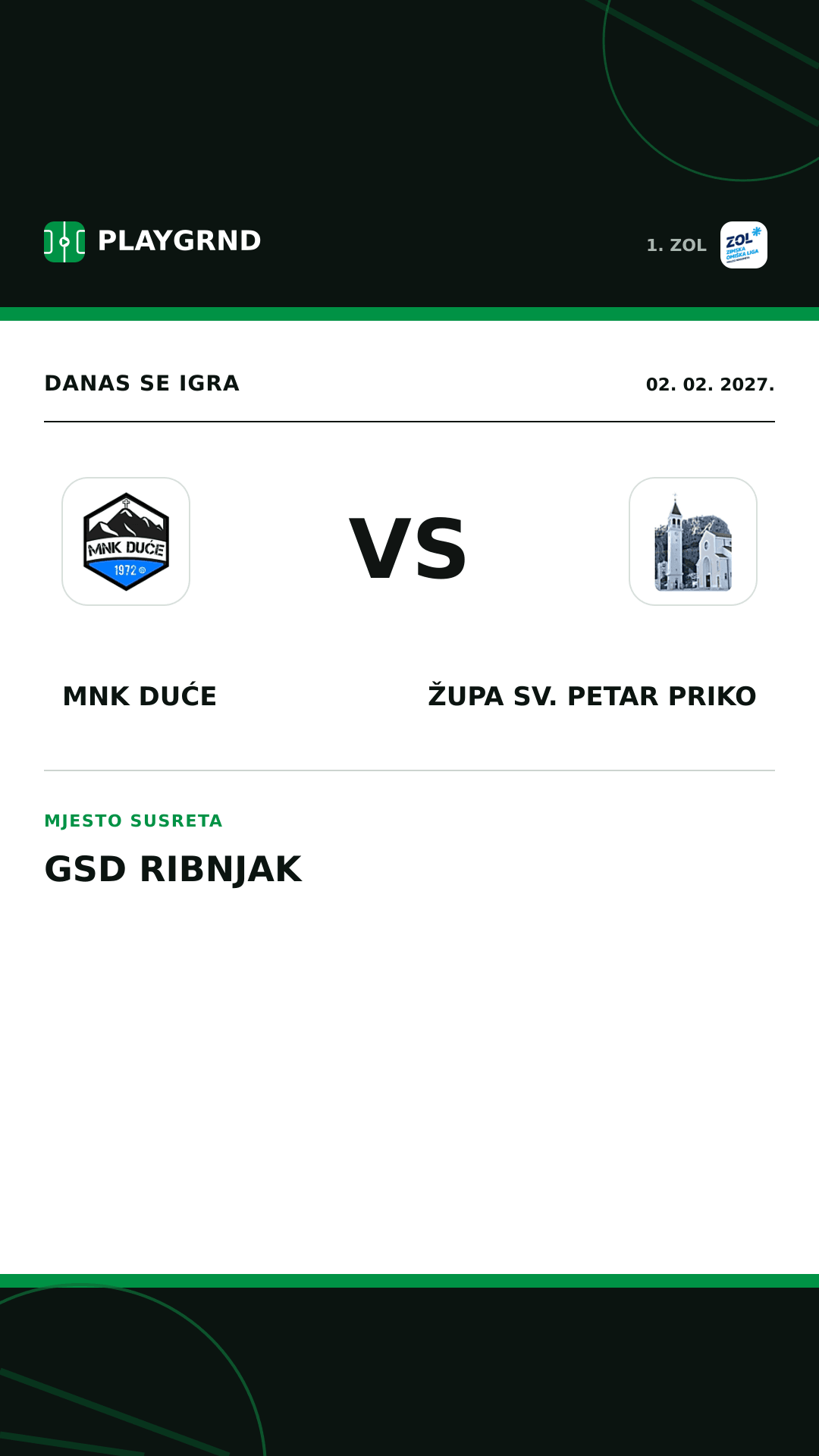 Instagram slika: MNK Duće vs Župa Sv. Petar Priko