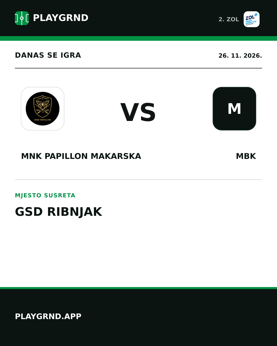 Instagram slika: MNK Papillon Makarska vs MBK