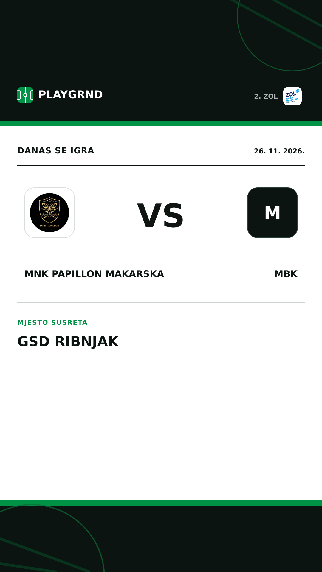 Instagram slika: MNK Papillon Makarska vs MBK