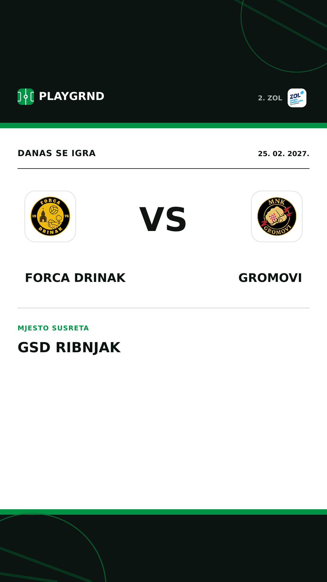 Instagram slika: Forca Drinak vs Gromovi