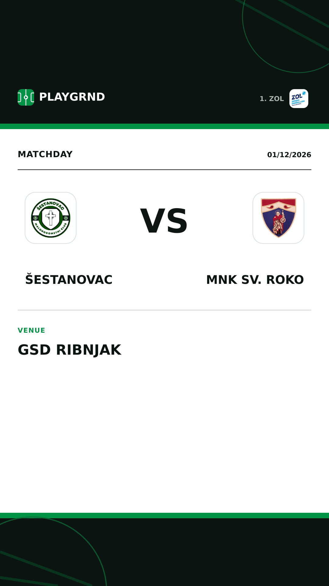 Instagram artwork: Šestanovac vs MNK Sv. Roko