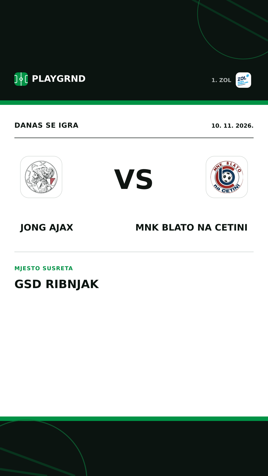 Instagram slika: Jong Ajax vs MNK Blato na Cetini