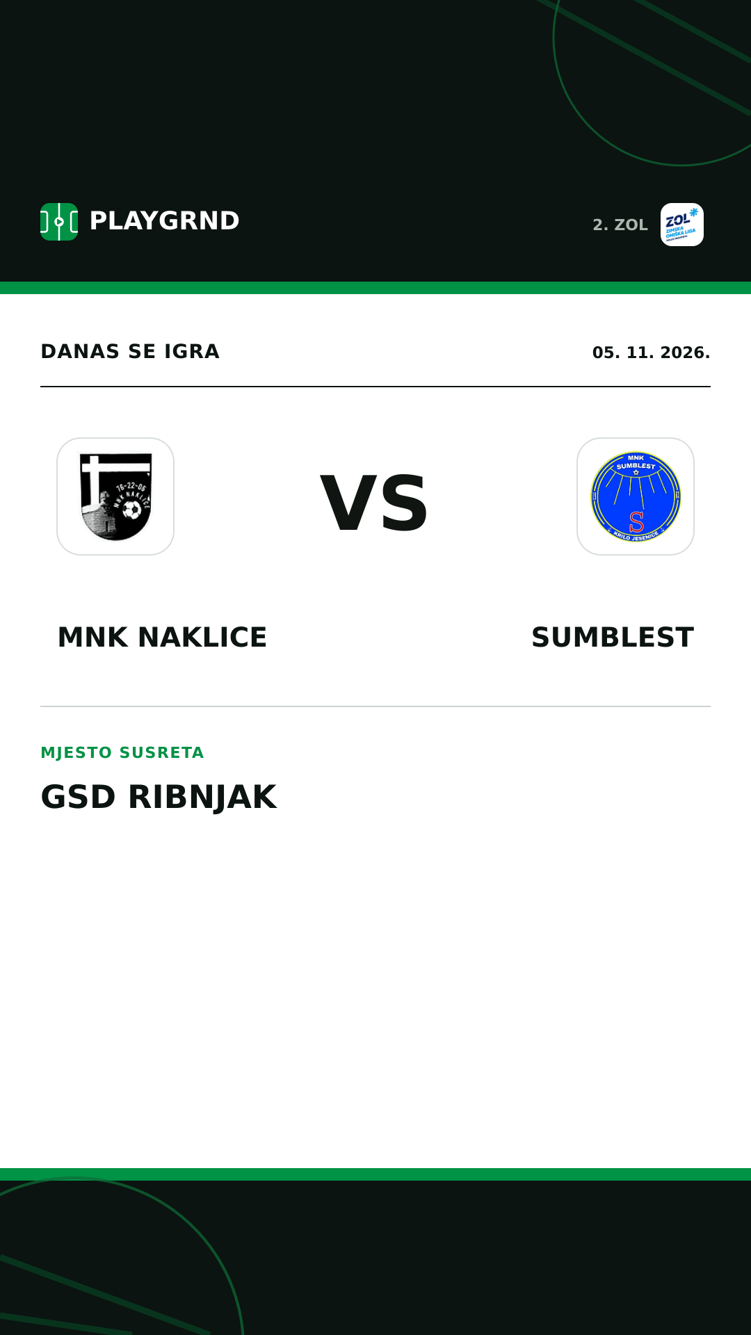 Instagram slika: MNK Naklice vs Sumblest