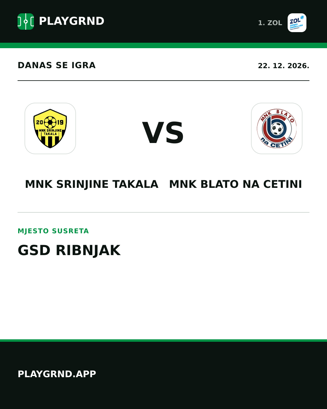 Instagram slika: MNK Srinjine Takala vs MNK Blato na Cetini