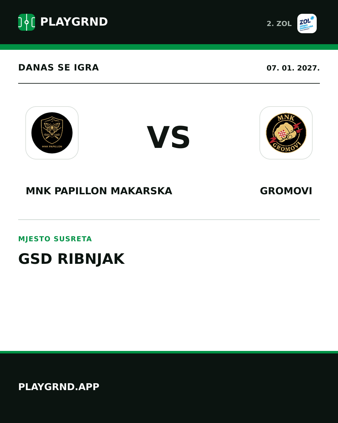 Instagram slika: MNK Papillon Makarska vs Gromovi