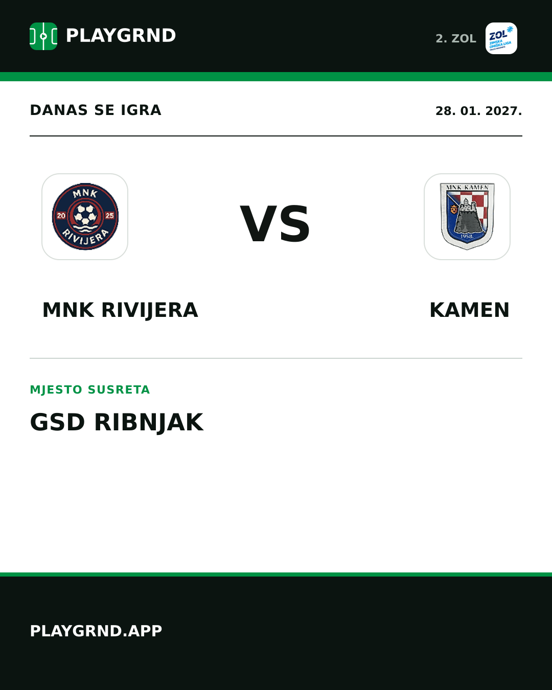 Instagram slika: MNK Rivijera vs Kamen