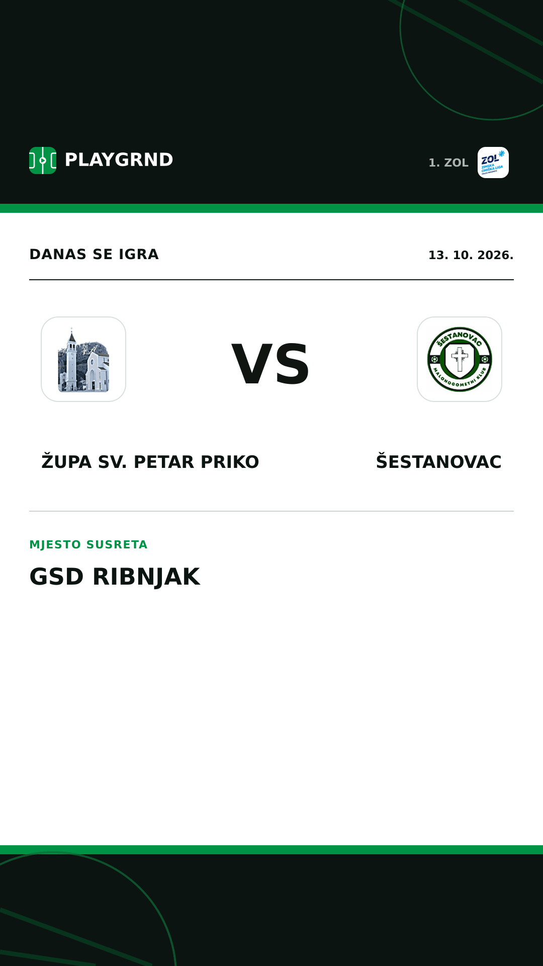 Instagram slika: Župa Sv. Petar Priko vs Šestanovac