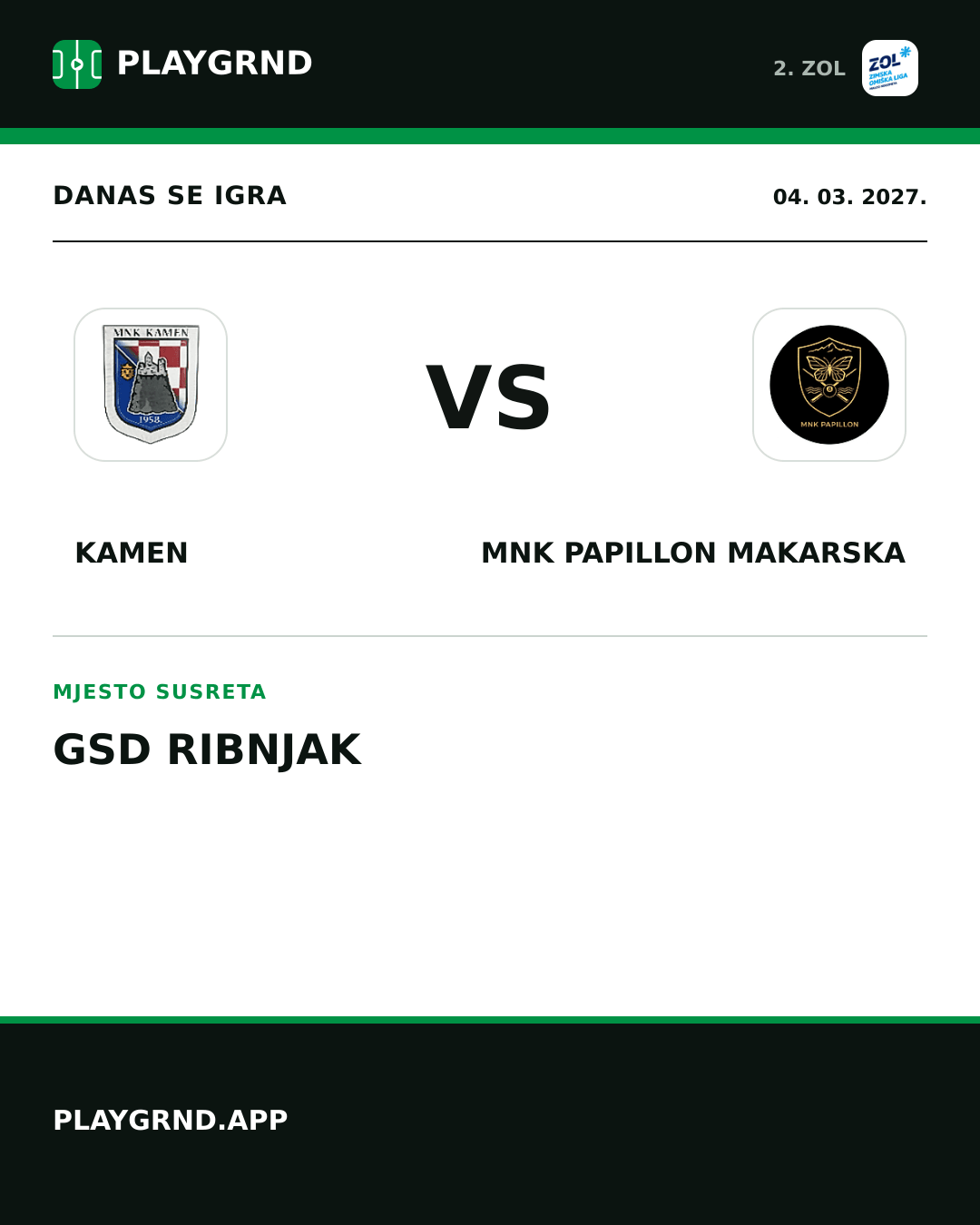 Instagram slika: Kamen vs MNK Papillon Makarska