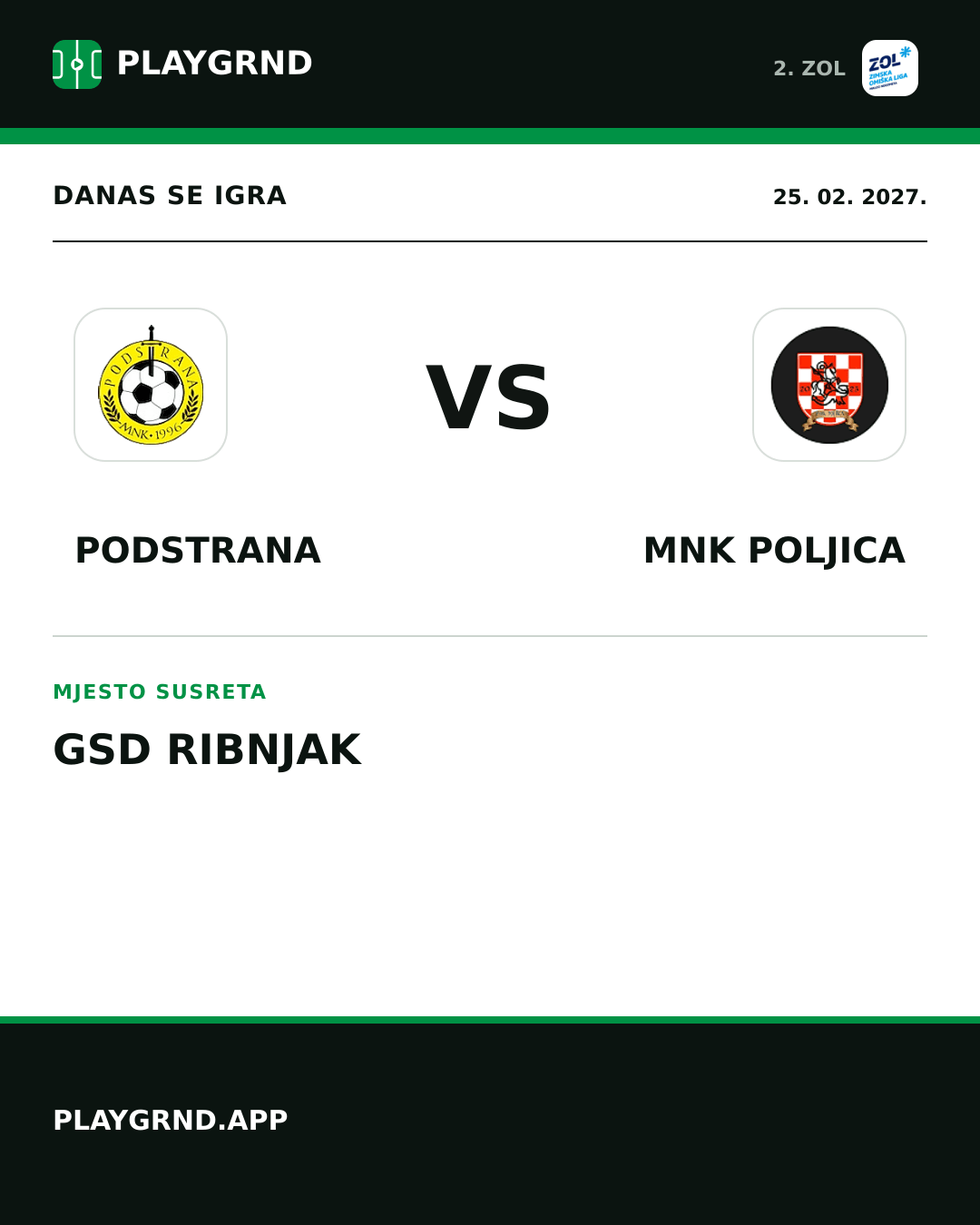 Instagram slika: Podstrana vs MNK Poljica
