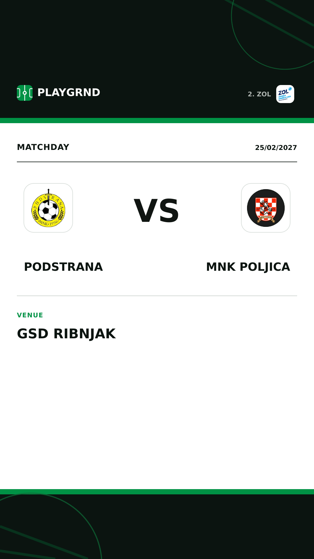 Instagram artwork: Podstrana vs MNK Poljica