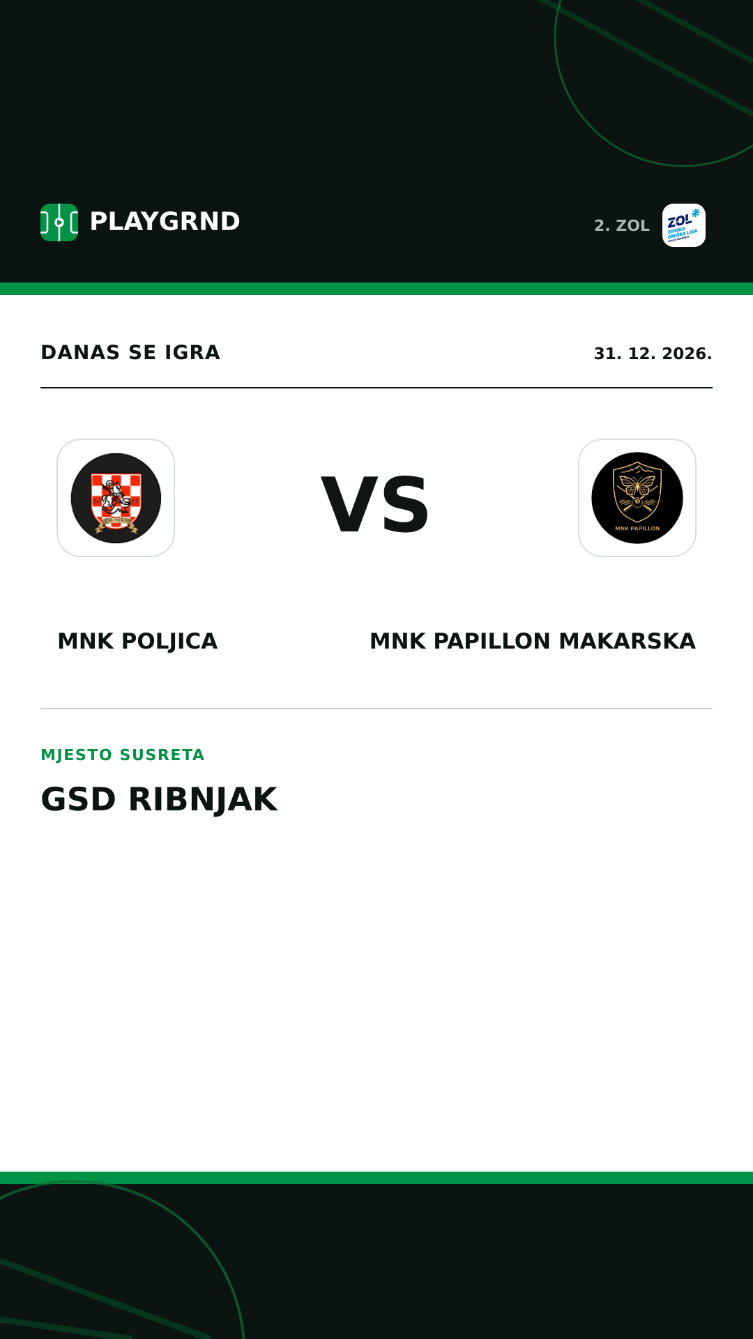 Instagram slika: MNK Poljica vs MNK Papillon Makarska