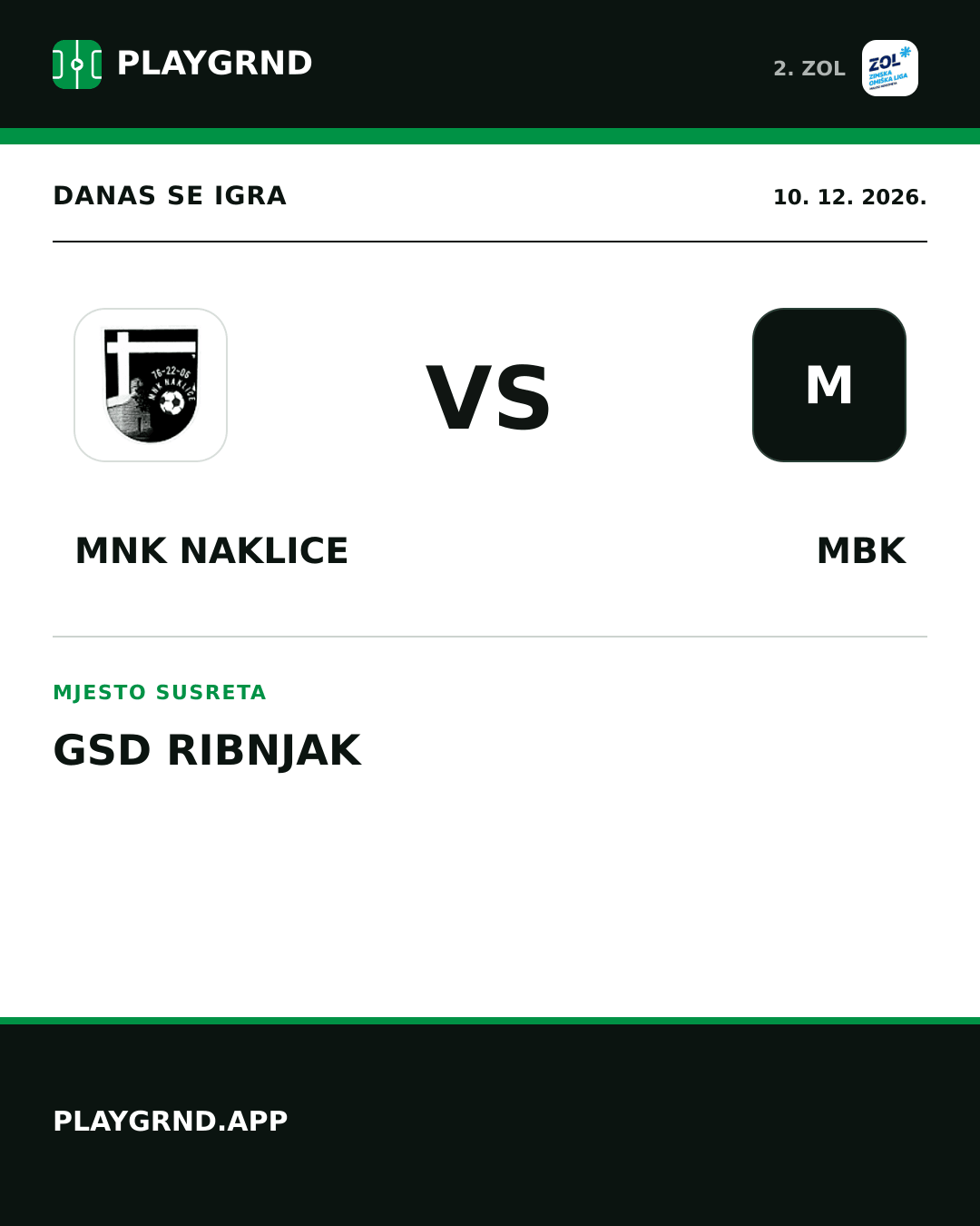 Instagram slika: MNK Naklice vs MBK