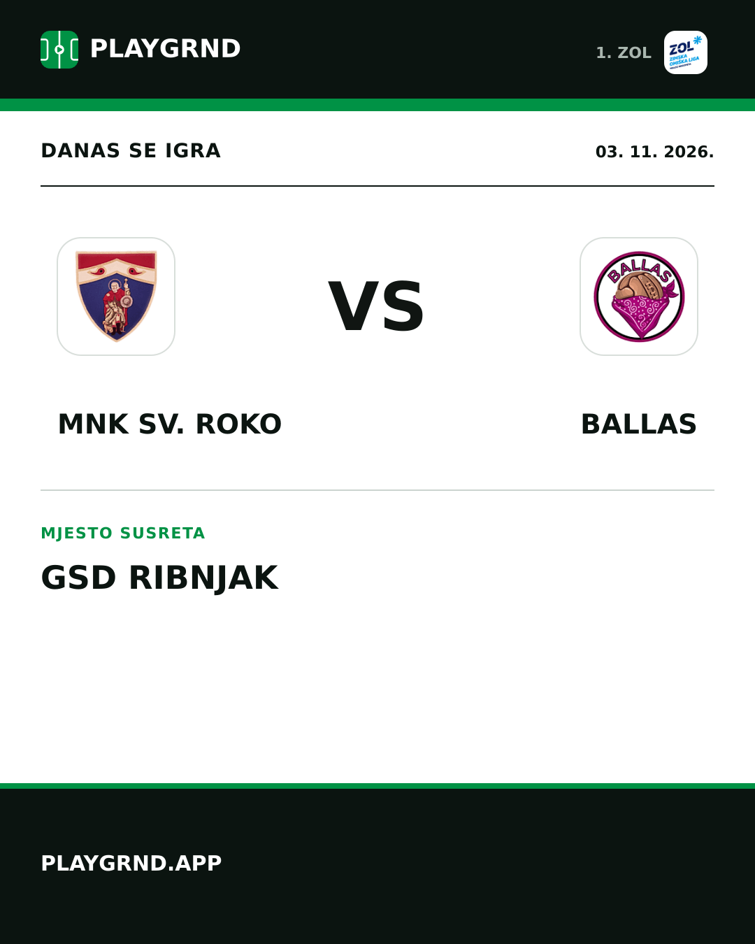 Instagram slika: MNK Sv. Roko vs Ballas