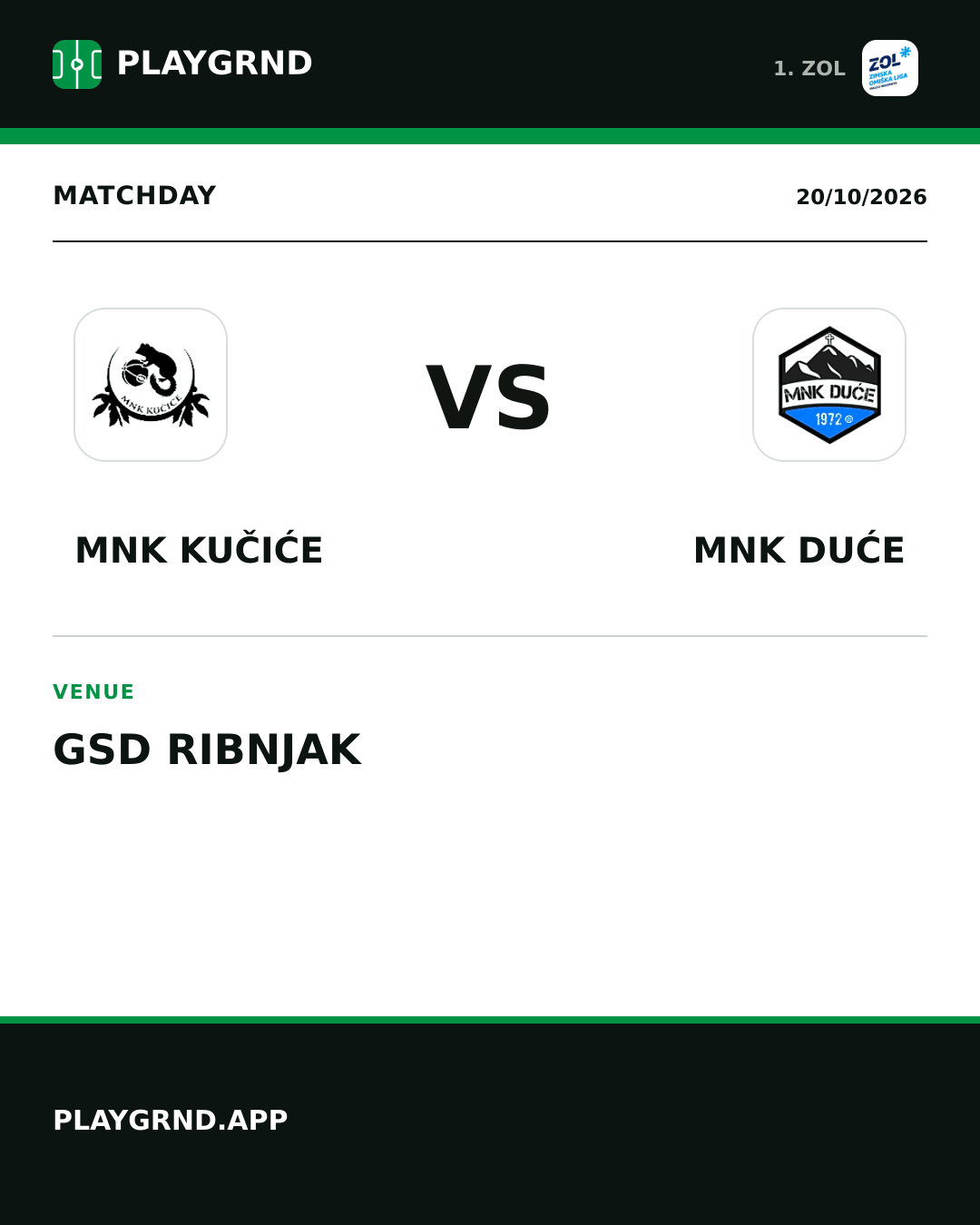 Instagram artwork: MNK Kučiće vs MNK Duće