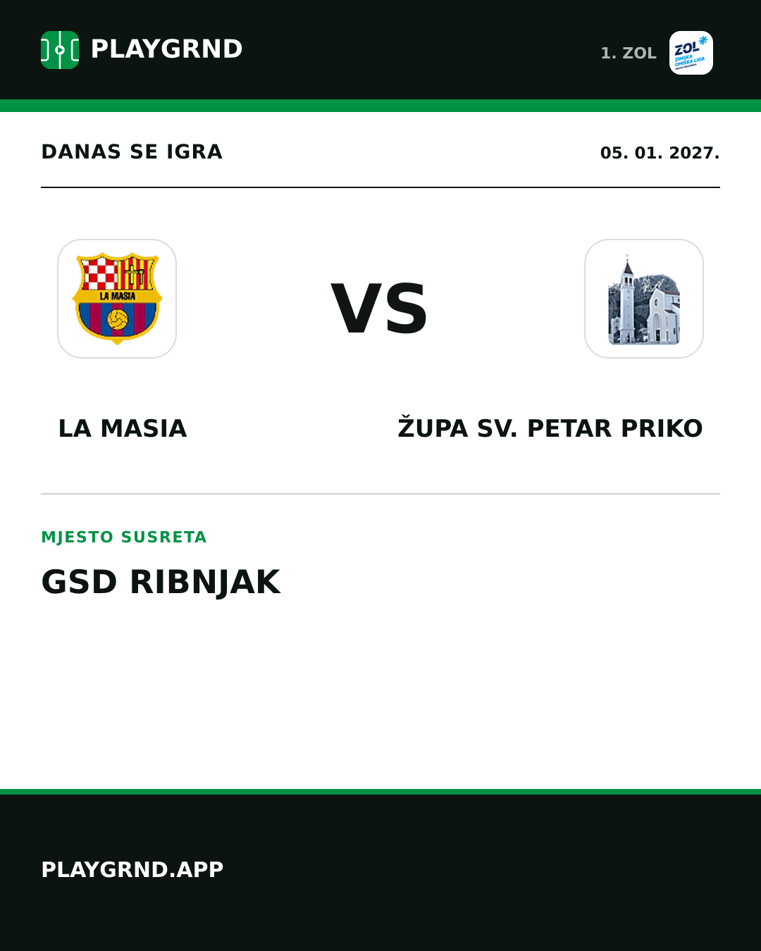 Instagram slika: La Masia vs Župa Sv. Petar Priko
