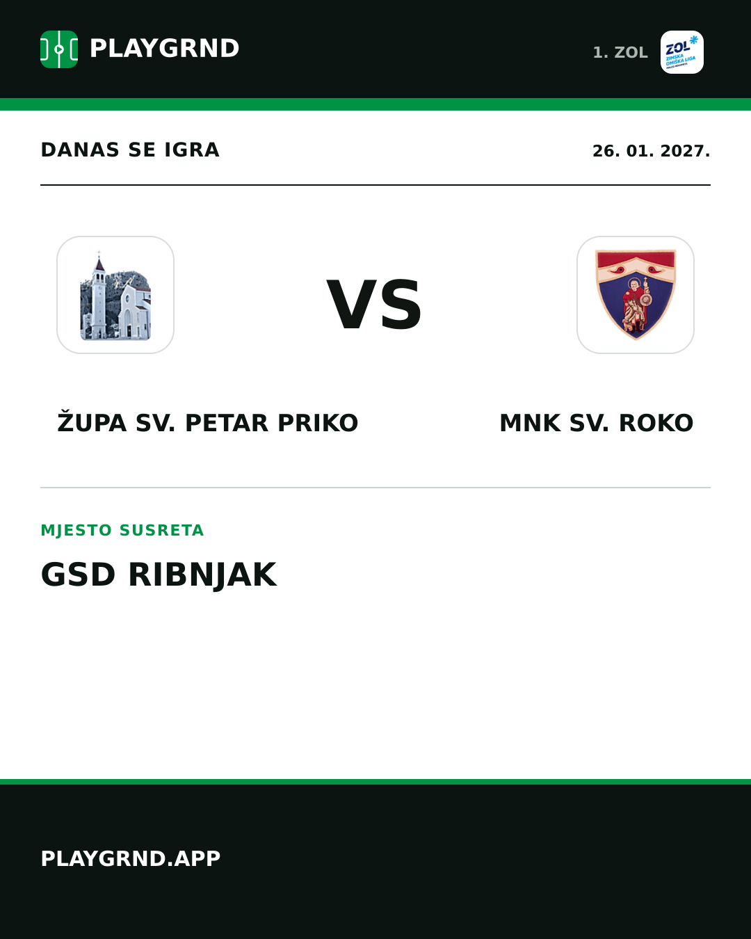 Instagram slika: Župa Sv. Petar Priko vs MNK Sv. Roko