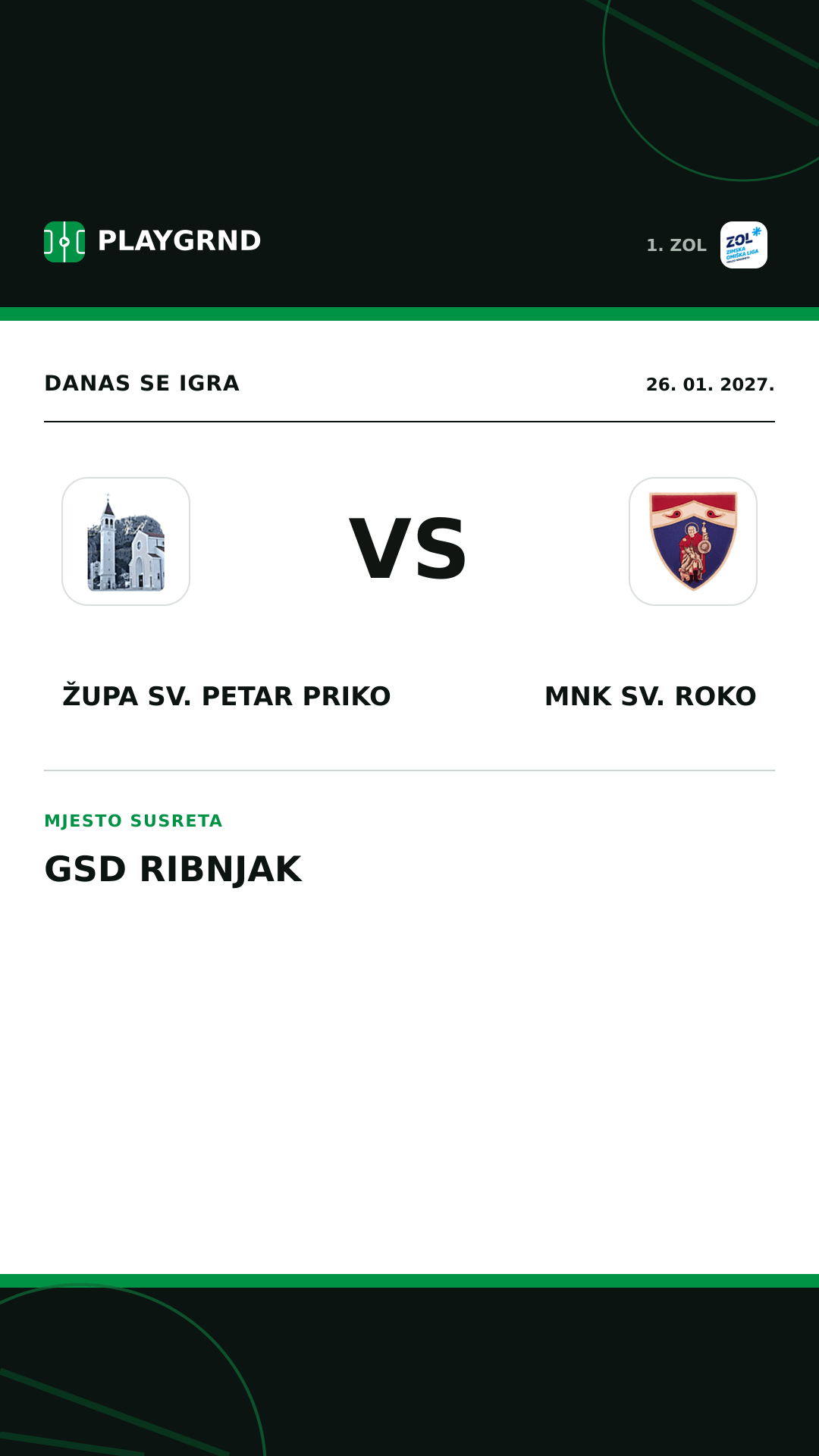Instagram slika: Župa Sv. Petar Priko vs MNK Sv. Roko
