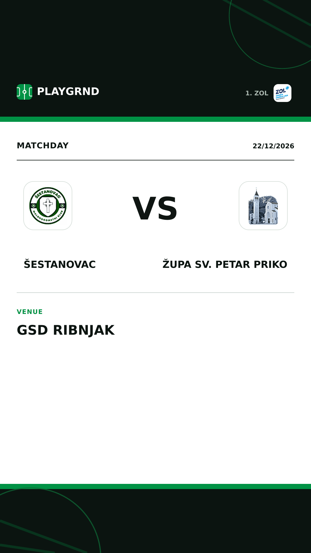 Instagram artwork: Šestanovac vs Župa Sv. Petar Priko