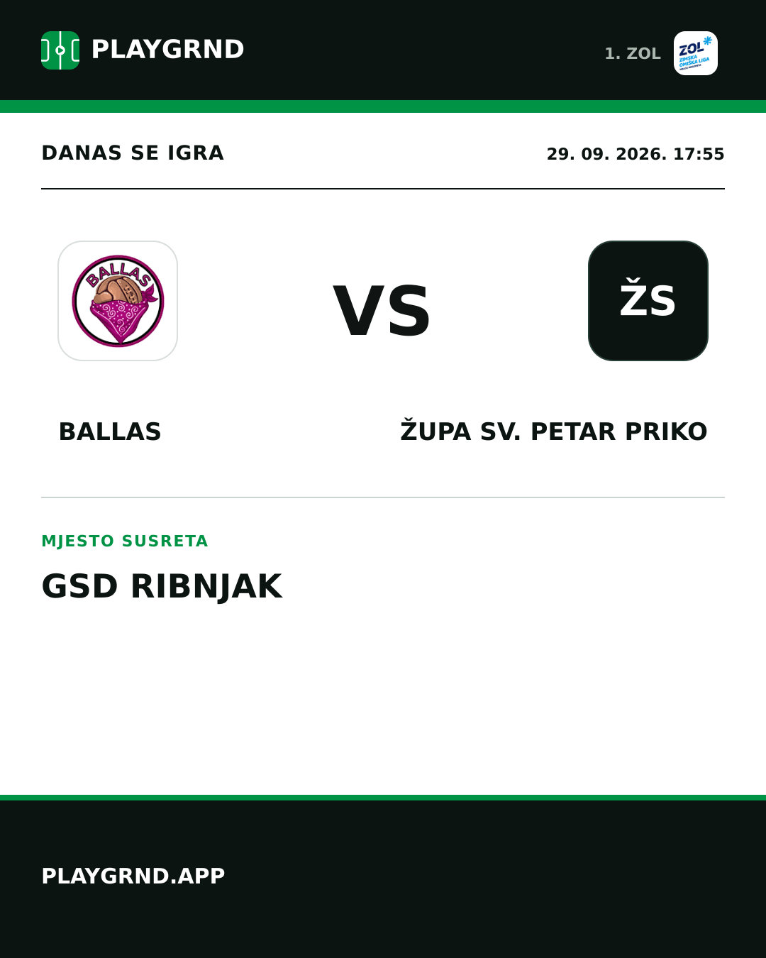 Instagram slika: Ballas vs Župa Sv. Petar Priko