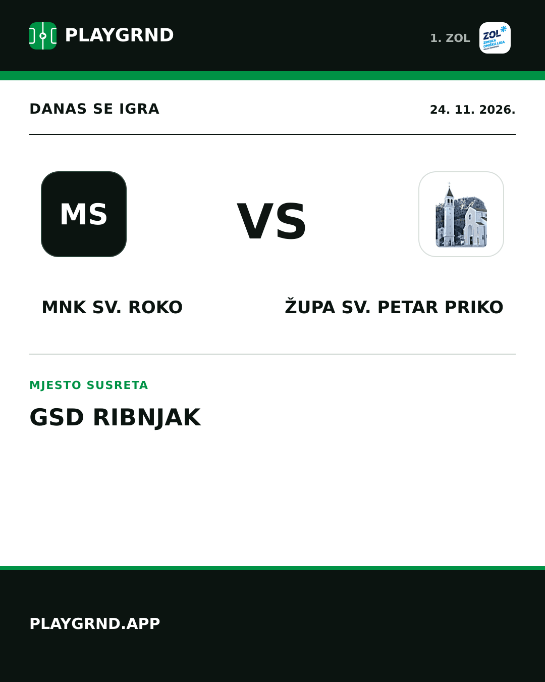 Instagram slika: MNK Sv. Roko vs Župa Sv. Petar Priko