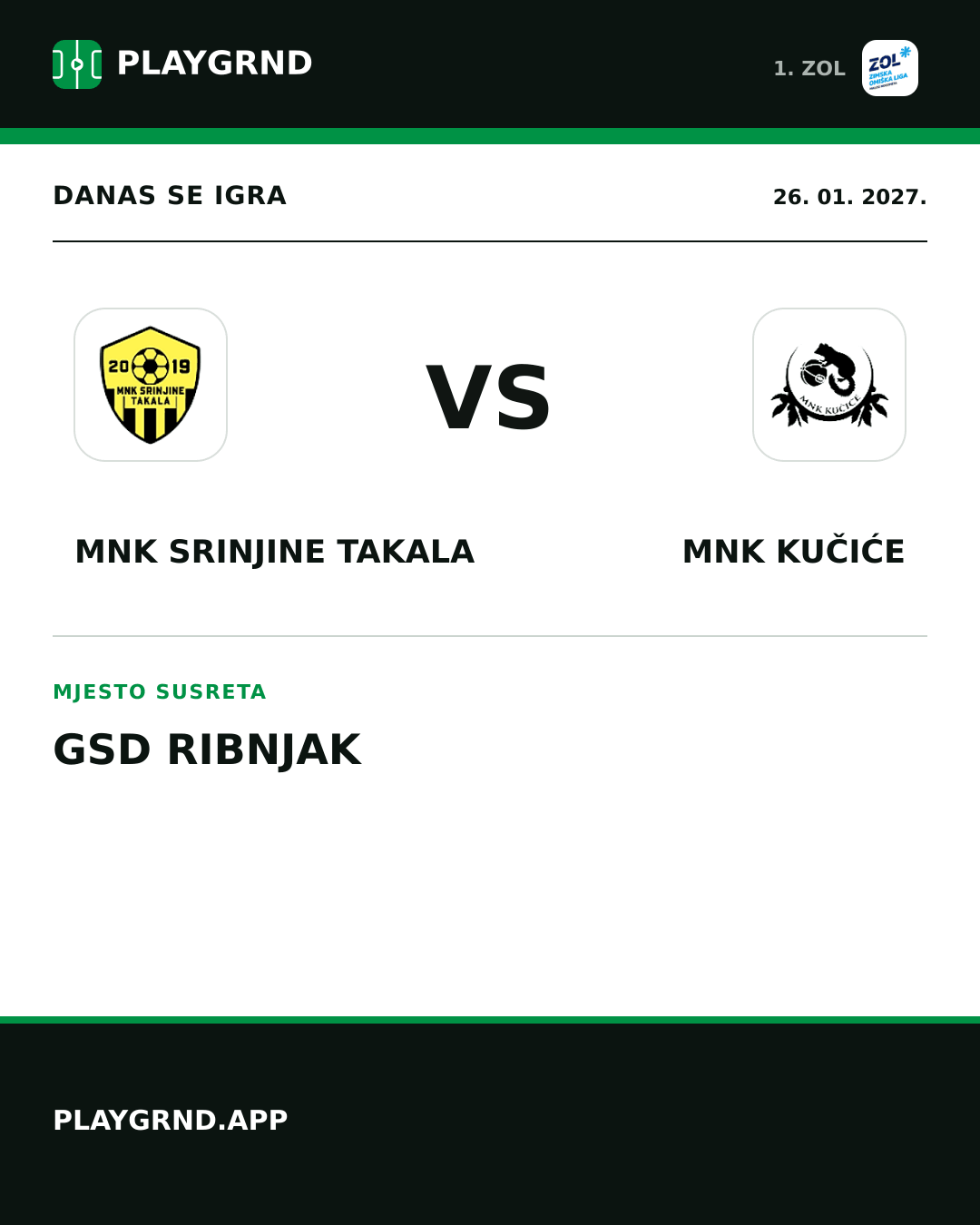 Instagram slika: MNK Srinjine Takala vs MNK Kučiće