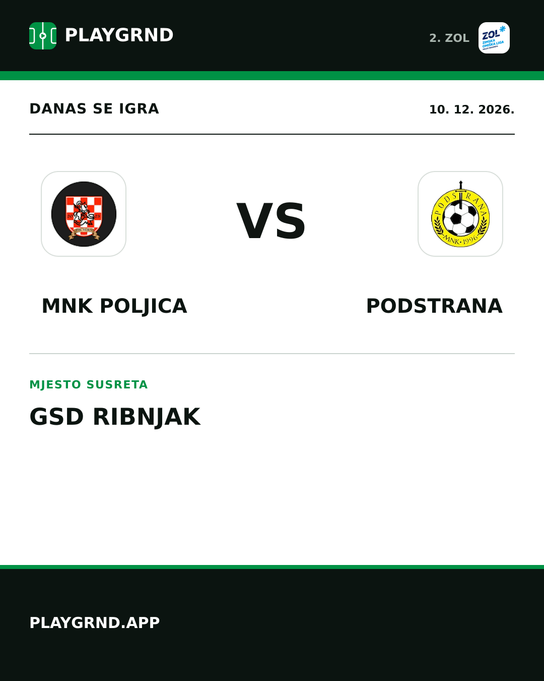 Instagram slika: MNK Poljica vs Podstrana