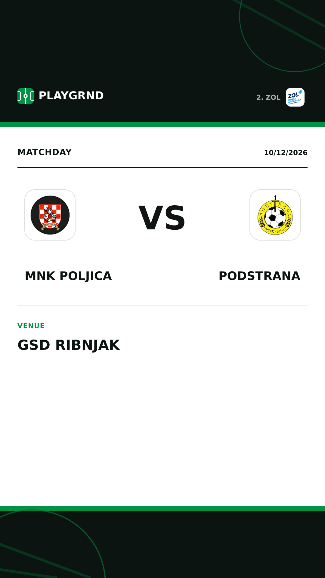 Instagram artwork: MNK Poljica vs Podstrana