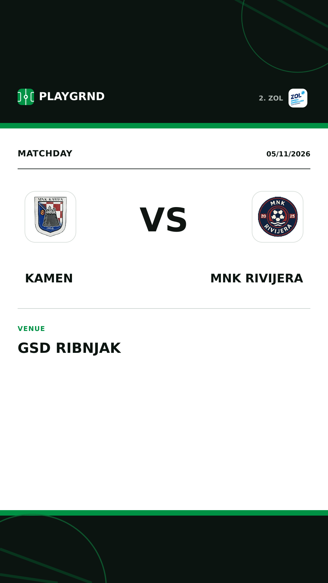 Instagram artwork: Kamen vs MNK Rivijera