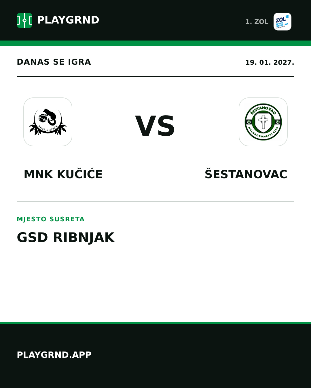 Instagram slika: MNK Kučiće vs Šestanovac
