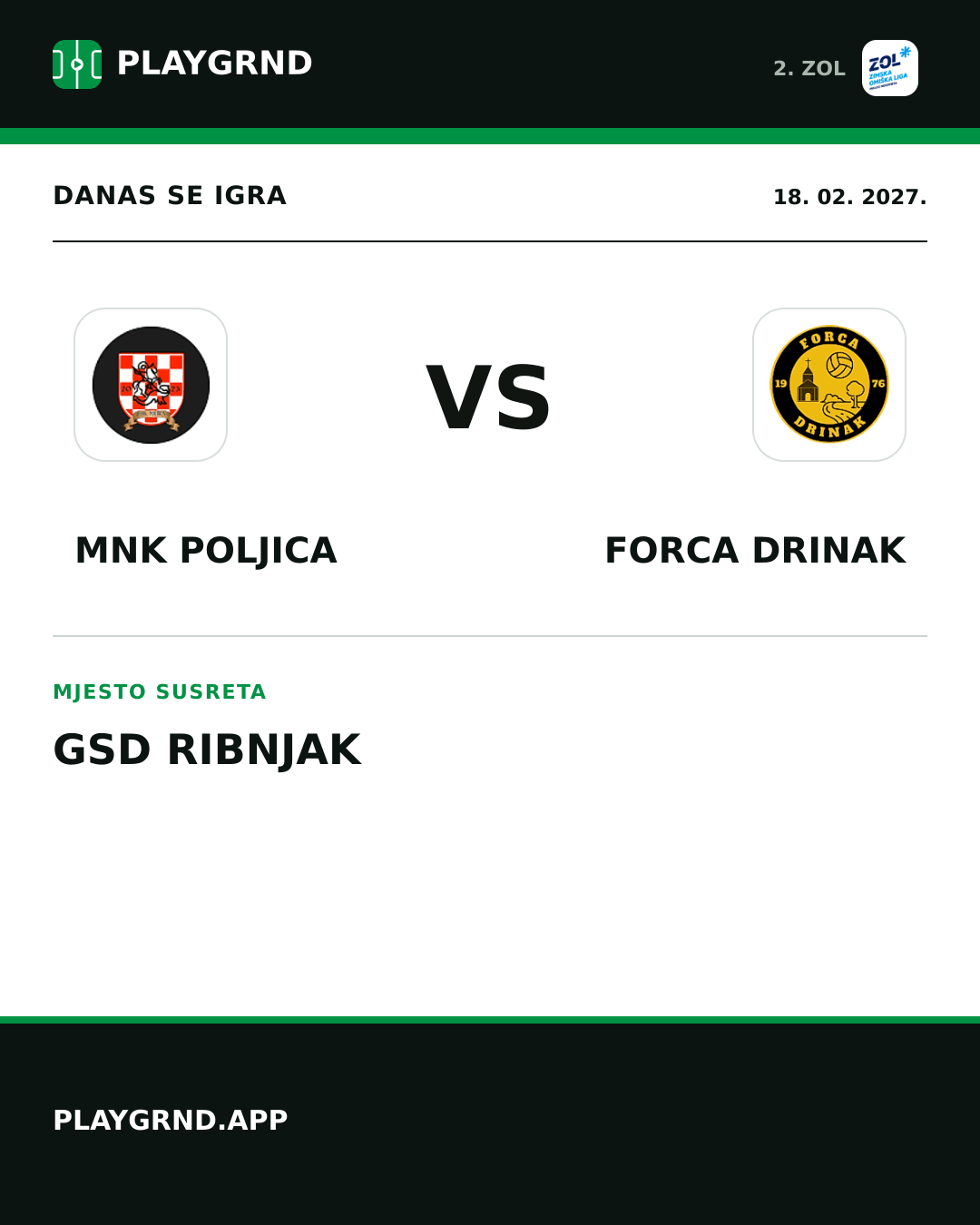 Instagram slika: MNK Poljica vs Forca Drinak