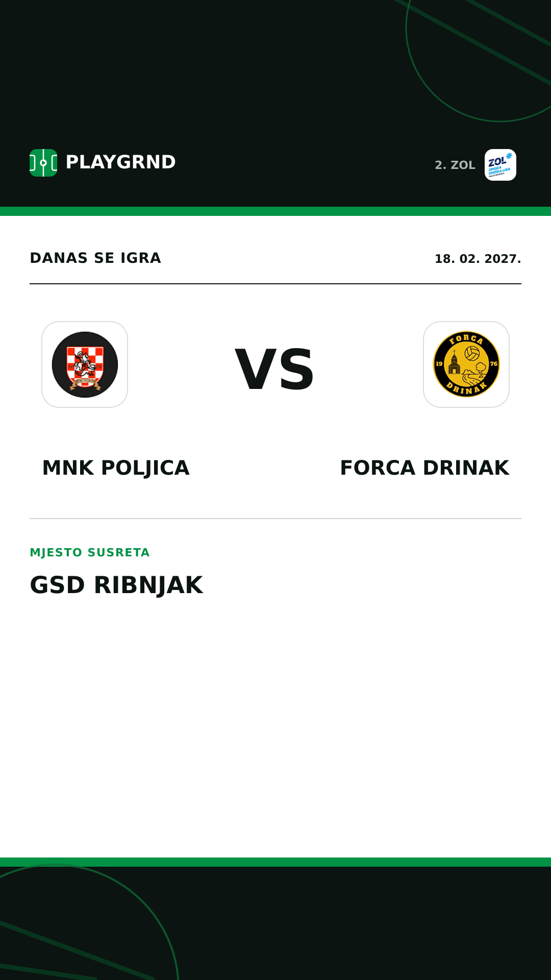 Instagram slika: MNK Poljica vs Forca Drinak