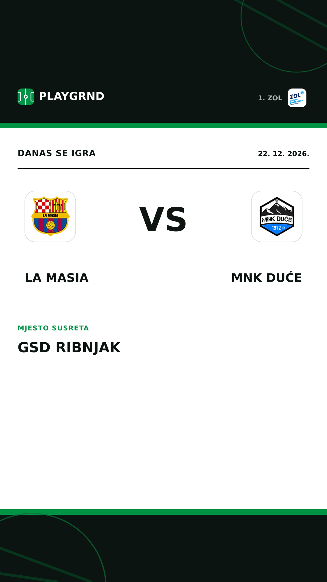 Instagram slika: La Masia vs MNK Duće