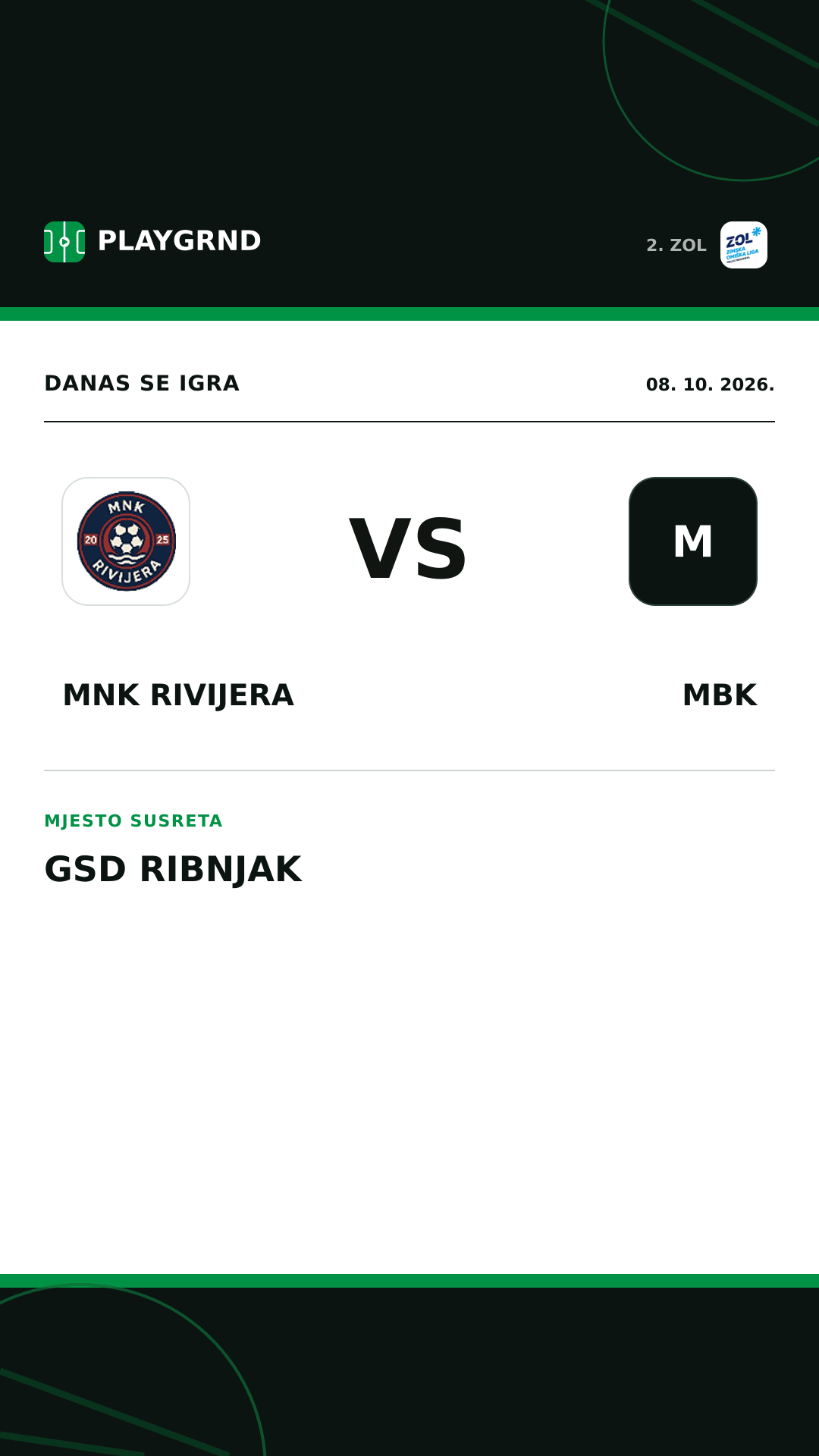 Instagram slika: MNK Rivijera vs MBK