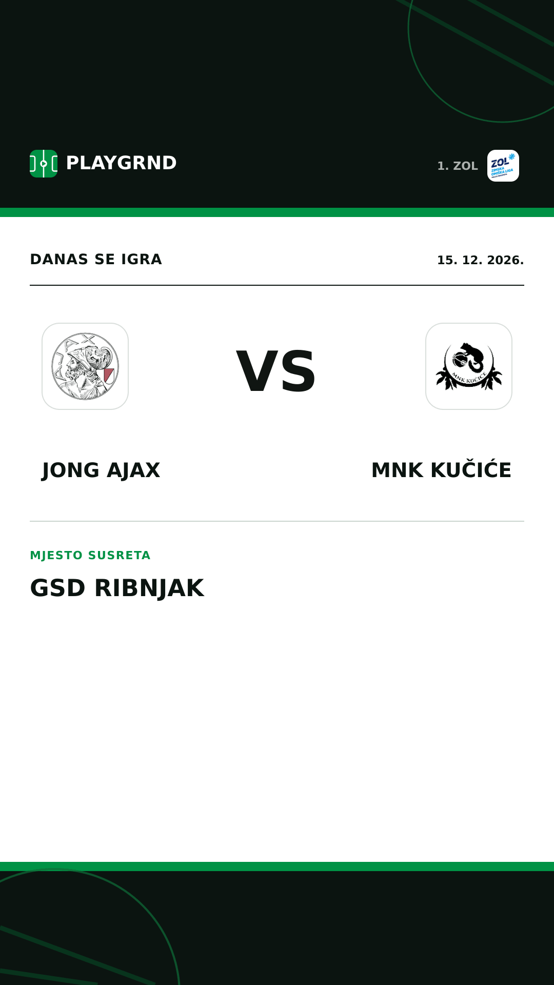 Instagram slika: Jong Ajax vs MNK Kučiće